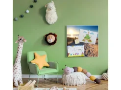 Banjado Magnettafel 50x50cm Magnetwand Weiß Aus Metall Magnetpinnwand Pinnwand Inkl. 4 Magnete Motiv Nordseestrand