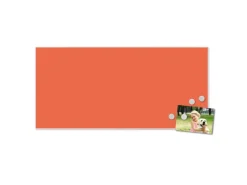 Clearance Banjado Magnettafel 78x37cm Magnetwand Weiß Aus Metall Magnetpinnwand Pinnwand Inkl. 4 Magnete Motiv Orange
