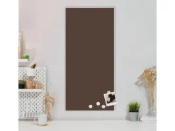 New Banjado Magnettafel 37x78cm Magnetwand Weiß Aus Metall Magnetpinnwand Pinnwand Inkl. 4 Magnete Motiv Schokobraun