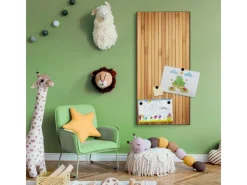 Clearance Banjado Magnettafel 37x78cm Magnetwand Schwarz Aus Metall Magnetpinnwand Pinnwand Inkl. 4 Magnete Motiv Bambusholz