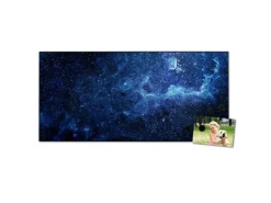 Banjado Magnettafel 78x37cm Magnetwand Schwarz Aus Metall Magnetpinnwand Pinnwand Inkl. 4 Magnete Motiv Galaxie