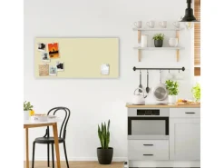 Best Banjado Magnettafel 78x37cm Magnetwand Weiß Aus Metall Magnetpinnwand Pinnwand Inkl. 4 Magnete Motiv Beige