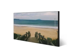 Banjado Magnettafel 78x37cm Magnetwand Schwarz Aus Metall Magnetpinnwand Pinnwand Inkl. 4 Magnete Motiv Zum Strand