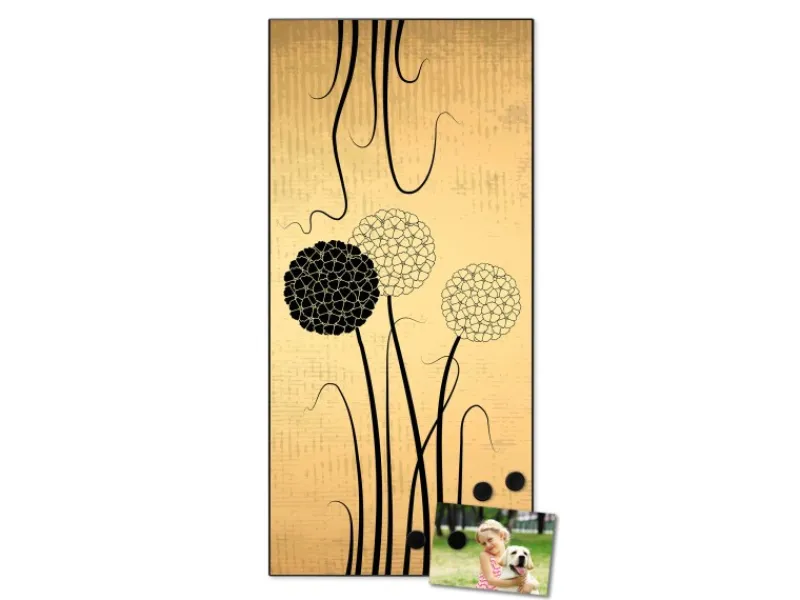 Outlet Banjado Magnettafel 37x78cm Magnetwand Schwarz Aus Metall Magnetpinnwand Pinnwand Inkl. 4 Magnete Motiv Zwiebel Vintage