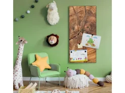 Outlet Banjado Magnettafel 37x78cm Magnetwand Schwarz Aus Metall Magnetpinnwand Pinnwand Inkl. 4 Magnete Motiv Jahresringe