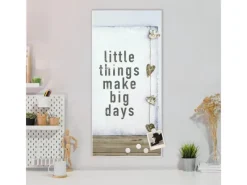 New Banjado Magnettafel 37x78cm Magnetwand Weiß Aus Metall Magnetpinnwand Pinnwand Inkl. 4 Magnete Motiv Little Things