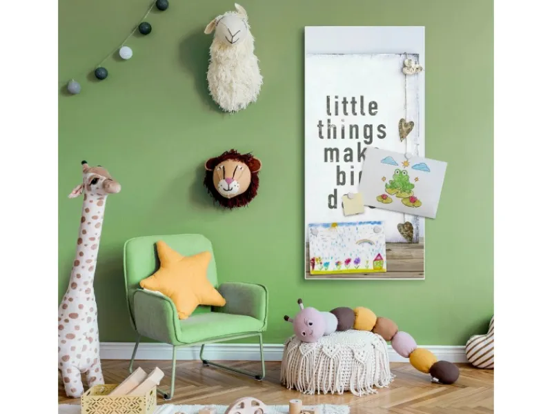 New Banjado Magnettafel 37x78cm Magnetwand Weiß Aus Metall Magnetpinnwand Pinnwand Inkl. 4 Magnete Motiv Little Things