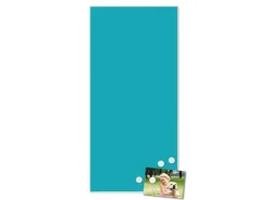 Banjado Magnettafel 37x78cm Magnetwand Weiß Aus Metall Magnetpinnwand Pinnwand Inkl. 4 Magnete Motiv Türkis