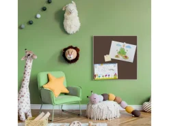 Hot Banjado Magnettafel 50x50cm Magnetwand Weiß Aus Metall Magnetpinnwand Pinnwand Inkl. 4 Magnete Motiv Schokobraun