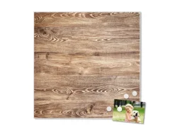 Banjado Magnettafel 50x50cm Magnetwand Weiß Aus Metall Magnetpinnwand Pinnwand Inkl. 4 Magnete Motiv Maserung