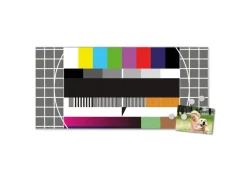 Banjado Magnettafel 78x37cm Magnetwand Silber Aus Metall Magnetpinnwand Pinnwand Inkl. 4 Magnete Motiv Testbild