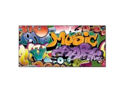 Online Banjado Magnettafel 78x37cm Magnetwand Schwarz Aus Metall Magnetpinnwand Pinnwand Inkl. 4 Magnete Motiv Graffiti