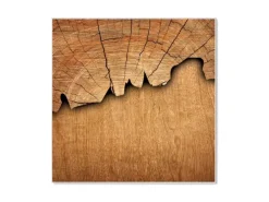 Banjado Magnettafel 50x50cm Magnetwand Weiß Aus Metall Magnetpinnwand Pinnwand Inkl. 4 Magnete Motiv Holz