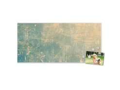 Banjado Magnettafel 78x37cm Magnetwand Weiß Aus Metall Magnetpinnwand Pinnwand Inkl. 4 Magnete Motiv Patina Grün