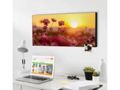 Outlet Banjado Magnettafel 78x37cm Magnetwand Schwarz Aus Metall Magnetpinnwand Pinnwand Inkl. 4 Magnete Motiv Cosmea Feld