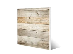 Banjado Magnettafel 50x50cm Magnetwand Weiß Aus Metall Magnetpinnwand Pinnwand Inkl. 4 Magnete Motiv Graues Holz