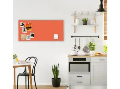 Best Banjado Magnettafel 78x37cm Magnetwand Silber Aus Metall Magnetpinnwand Pinnwand Inkl. 4 Magnete Motiv Orange