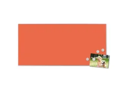 Best Banjado Magnettafel 78x37cm Magnetwand Silber Aus Metall Magnetpinnwand Pinnwand Inkl. 4 Magnete Motiv Orange