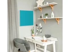 Banjado Magnettafel 50x50cm Magnetwand Weiß Aus Metall Magnetpinnwand Pinnwand Inkl. 4 Magnete Motiv Türkis