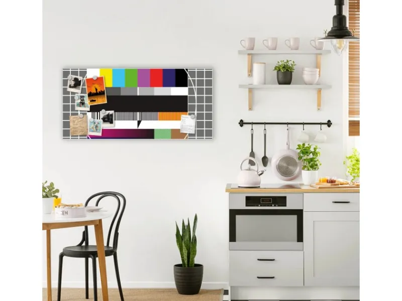 Discount Banjado Magnettafel 78x37cm Magnetwand Weiß Aus Metall Magnetpinnwand Pinnwand Inkl. 4 Magnete Motiv Testbild