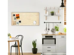 Banjado Magnettafel 78x37cm Magnetwand Silber Aus Metall Magnetpinnwand Pinnwand Inkl. 4 Magnete Motiv Bretter