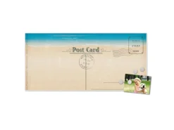 Banjado Magnettafel 78x37cm Magnetwand Weiß Aus Metall Magnetpinnwand Pinnwand Inkl. 4 Magnete Motiv Postkarte