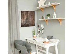 Banjado Magnettafel 50x50cm Magnetwand Weiß Aus Metall Magnetpinnwand Pinnwand Inkl. 4 Magnete Motiv Altes Holz