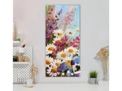 Online Banjado Magnettafel 37x78cm Magnetwand Silber Aus Metall Magnetpinnwand Pinnwand Inkl. 4 Magnete Motiv Sommerstrauss