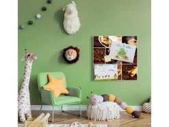 Banjado Magnettafel 50x50cm Magnetwand Weiß Aus Metall Magnetpinnwand Pinnwand Inkl. 4 Magnete Motiv Kaffee&Schokolade