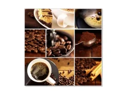 Banjado Magnettafel 50x50cm Magnetwand Weiß Aus Metall Magnetpinnwand Pinnwand Inkl. 4 Magnete Motiv Kaffee&Schokolade