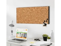 Best Banjado Magnettafel 78x37cm Magnetwand Schwarz Aus Metall Magnetpinnwand Pinnwand Inkl. 4 Magnete Motiv Kork