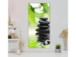 Discount Banjado Magnettafel 37x78cm Magnetwand Silber Aus Metall Magnetpinnwand Pinnwand Inkl. 4 Magnete Motiv Steine&Relax