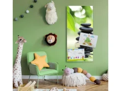 Discount Banjado Magnettafel 37x78cm Magnetwand Silber Aus Metall Magnetpinnwand Pinnwand Inkl. 4 Magnete Motiv Steine&Relax