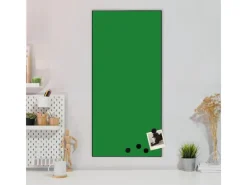 Banjado Magnettafel 37x78cm Magnetwand Schwarz Aus Metall Magnetpinnwand Pinnwand Inkl. 4 Magnete Motiv Grün