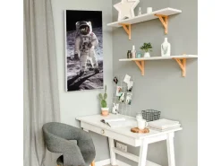 Outlet Banjado Magnettafel 37x78cm Magnetwand Weiß Aus Metall Magnetpinnwand Pinnwand Inkl. 4 Magnete Motiv Astronaut