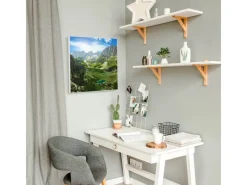 Online Banjado Magnettafel 50x50cm Magnetwand Weiß Aus Metall Magnetpinnwand Pinnwand Inkl. 4 Magnete Motiv Bergsee Alpen