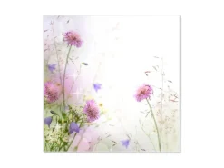 Banjado Magnettafel 50x50cm Magnetwand Weiß Aus Metall Magnetpinnwand Pinnwand Inkl. 4 Magnete Motiv Glitzernde Wiese