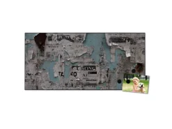 Banjado Magnettafel 78x37cm Magnetwand Schwarz Aus Metall Magnetpinnwand Pinnwand Inkl. 4 Magnete Motiv Wand Mit Zeitungen