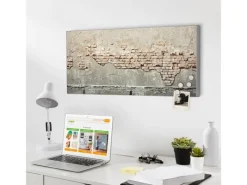 Outlet Banjado Magnettafel 78x37cm Magnetwand Silber Aus Metall Magnetpinnwand Pinnwand Inkl. 4 Magnete Motiv Baulücke