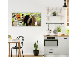 Hot Banjado Magnettafel 78x37cm Magnetwand Weiß Aus Metall Magnetpinnwand Pinnwand Inkl. 4 Magnete Motiv Panda