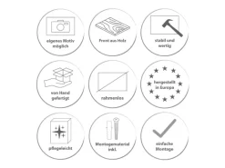 Banjado Schlüsselkasten Holz 30x30cm Schwarz Scharnier Rechts 50 Haken Design Schlüsselbox Motiv Entdecker-Laterne