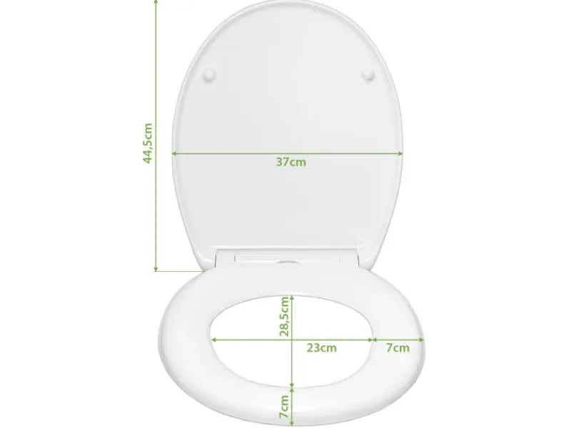 Banjado Toilettendeckel Mit Absenkautomatik WC-Sitz Soft Close Weiß Hygienischer Duroplast Leichte Montage Mit Motiv Mosaik Blau