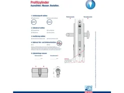 Basi - V55 - Profil-Doppelzylinder - 35/40 mm - Verschiedenschließend