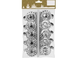 Clearance Baumkerzenhalter Metall Silber 10 Stück