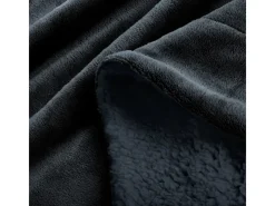 Beautissu Alina Decke 220x240cm Anthrazit/Anthrazit