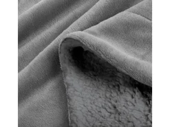 Beautissu Alina Decke 220x240cm Hellgrau/Hellgrau