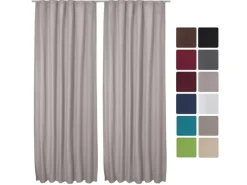 Beautissu Amelie TK Vorhang mit Kräuselband 140x245cm 2tlg