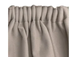 Clearance Beautissu Amelie TK Vorhang mit Kräuselband 140x245cm 2tlg Sand