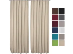 Beautissu Amelie TK Vorhang mit Kräuselband 140x245cm 2tlg