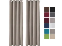 Beautissu Amelie TO Vorhang mit Öse 140x245cm 2tlg